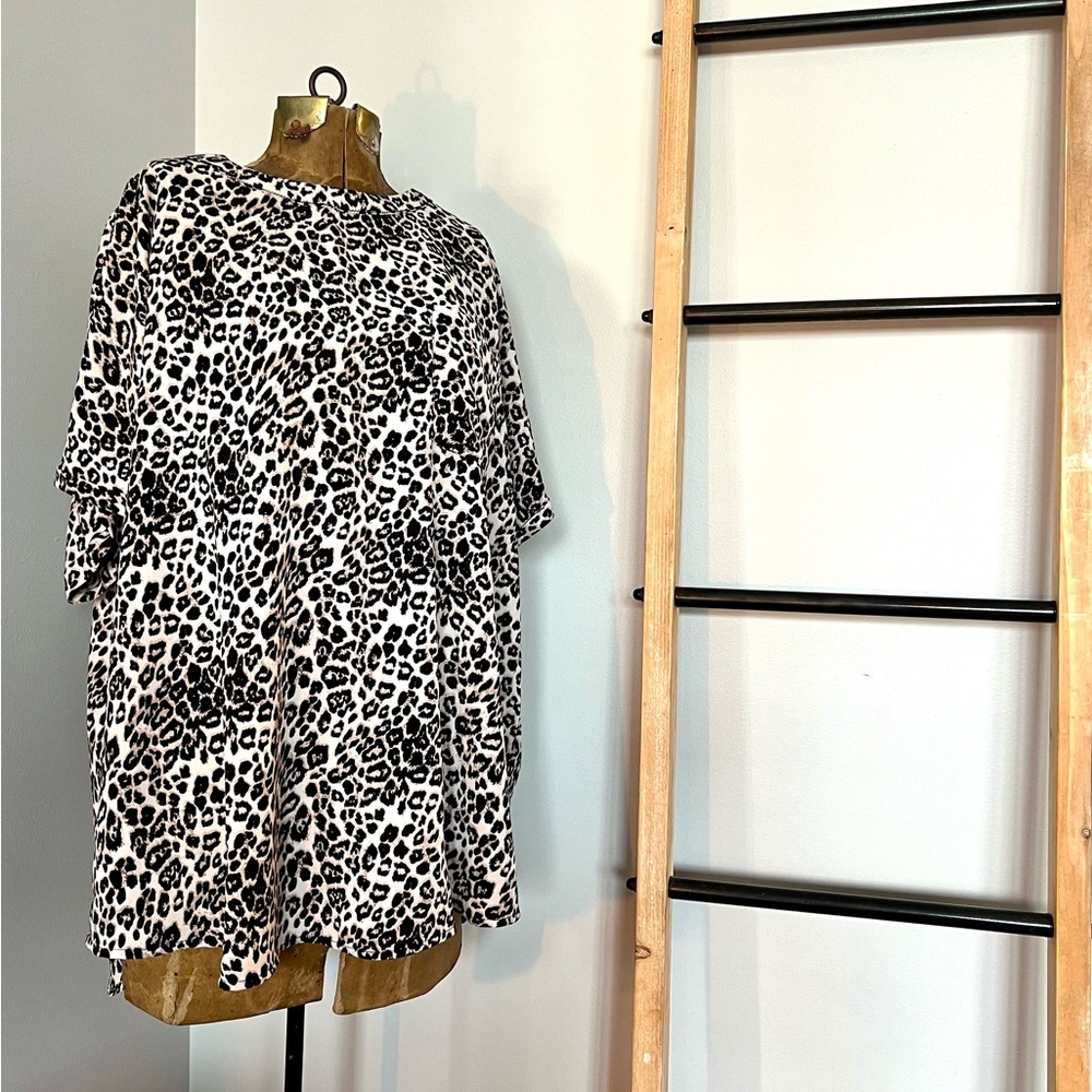 David Bitton Animal Print Blouse